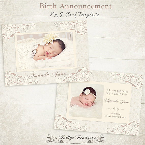 birth announcement template