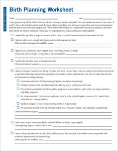 birth plan pdf pdf birth plan template