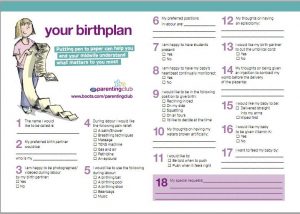 birth plan samples birthplan