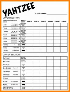 birthday card template word yahtzee score card printable