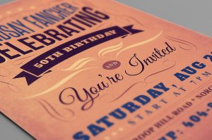 birthday flyer template retro birthday invitation