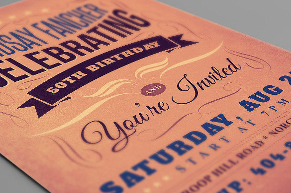 birthday flyer template