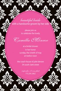 black and white party invitations dfcpinkdamask