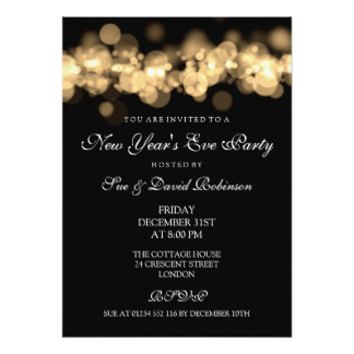 black and white party invitations