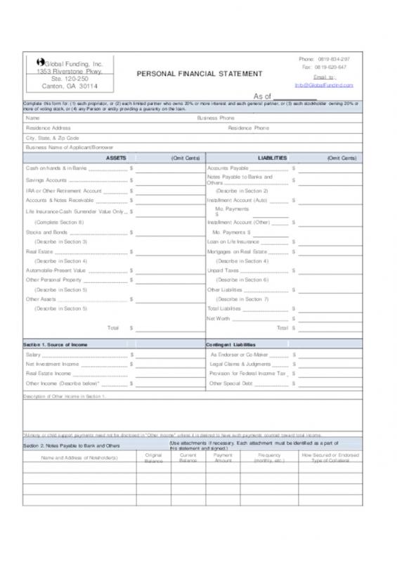 blank balance sheet