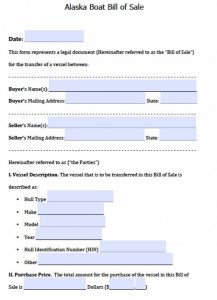 blank bill of sale pdf alaska vessel bill of sale x