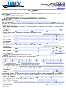 blank bill of sale pdf nevada motor vehicle bill of sale x