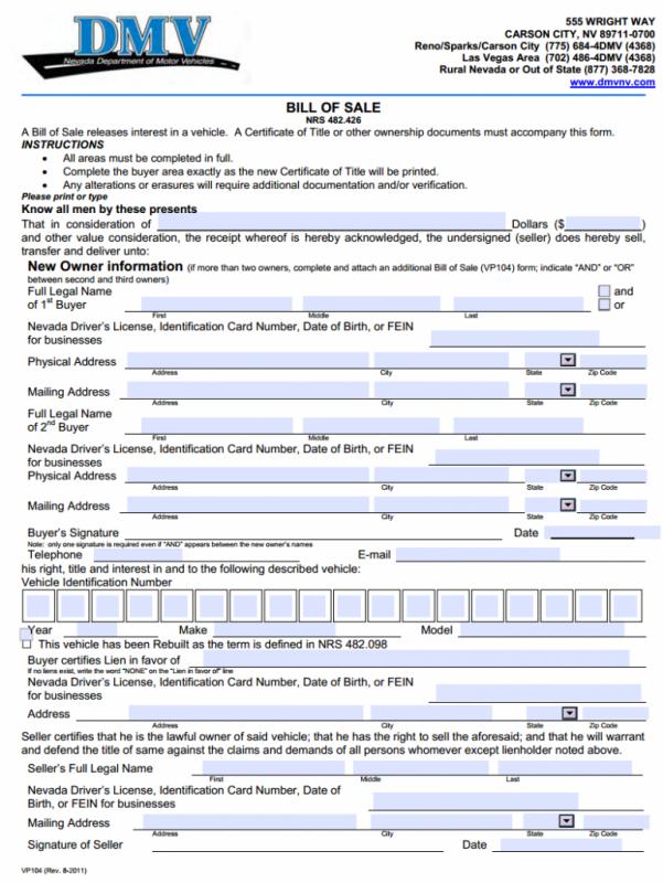 blank bill of sale pdf