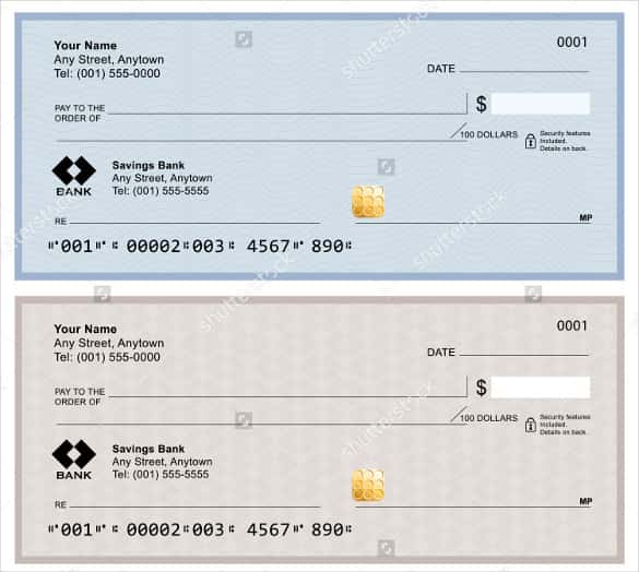 Blank Business Check Template Template Business