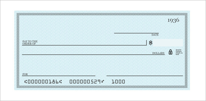 blank check template