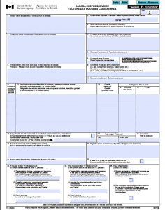 blank commercial invoice free canada customs commercial invoice template form ci excel blank canada customs invoice