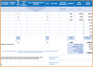 blank commercial invoice free invoice template excel commercial invoice template