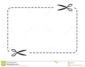 blank coupon template free cupon border vector scissors