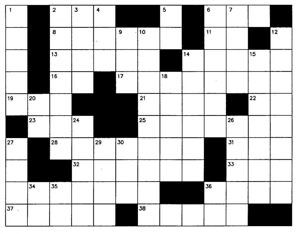 Blank Crossword Puzzle Template Business