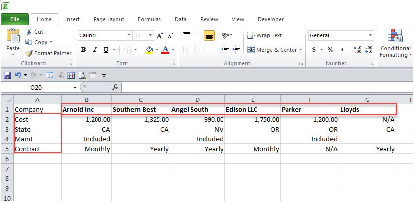 Blank Excel Spreadsheet | Template Business