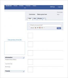 blank facebook page blank facebook page template word doc download