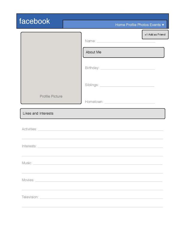 Blank Facebook Page Template Business