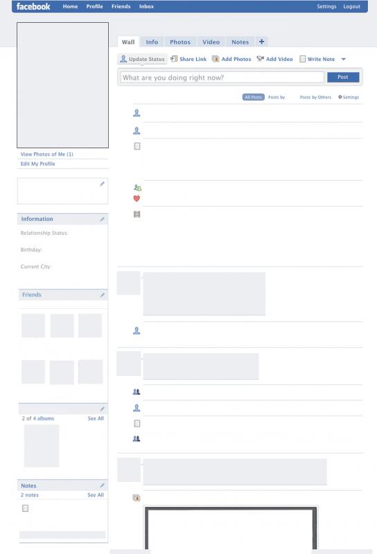 Blank Facebook Page | Template Business