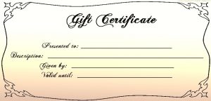 blank gift certificate blank gift certificate