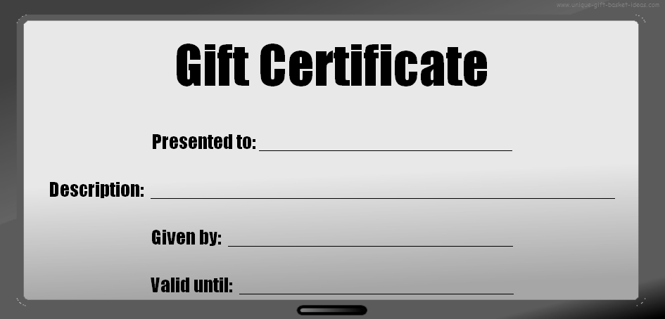 blank gift certificate