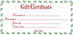 blank gift certificate blank gift certificate