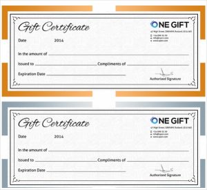 blank gift certificate free blank gift certificate template