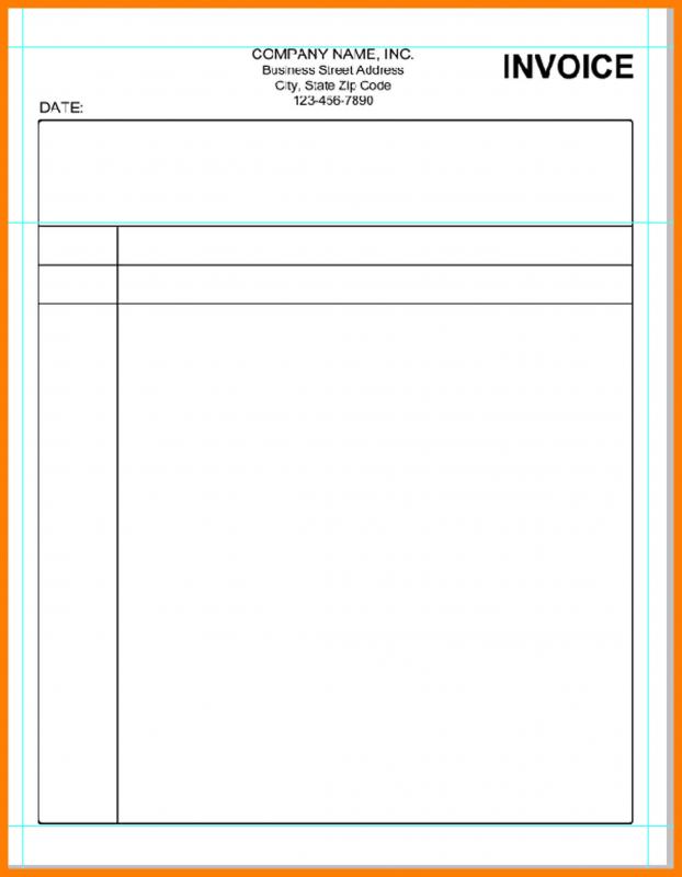 blank invoice template template business