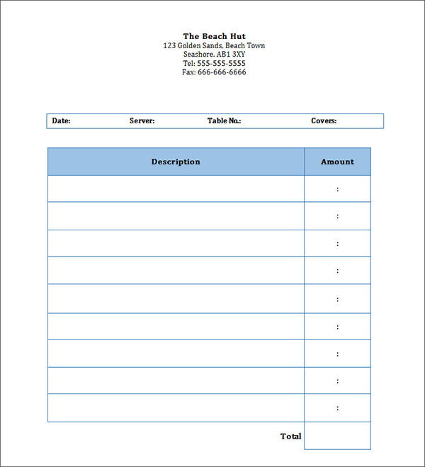 microsoft word blank invoice template