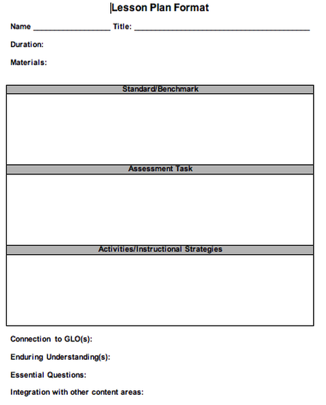 blank lesson plan template pdf