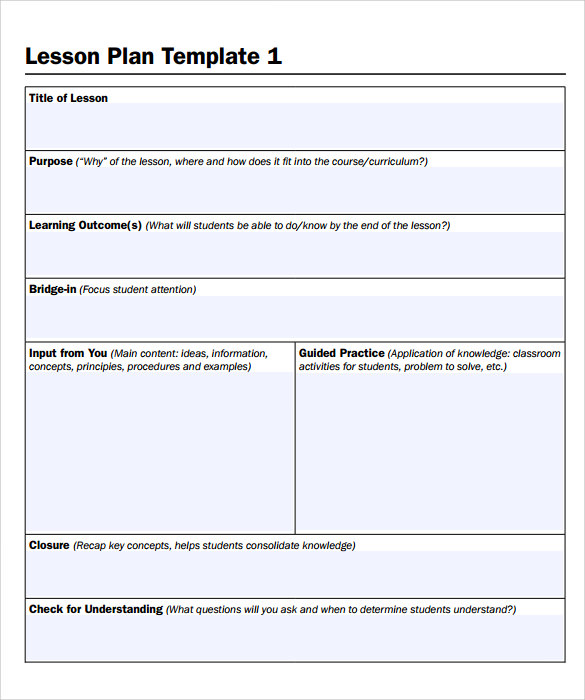 blank lesson plan template sample blank weekly lesson plan template
