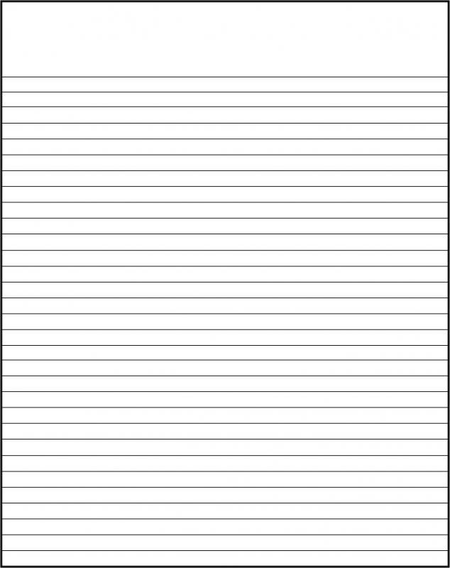 blank lined paper