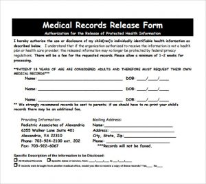 blank medical records release form medical records release form pdf