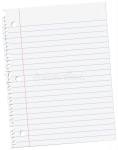 blank notebook paper sheet notebook paper