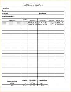 blank order form blank order form template