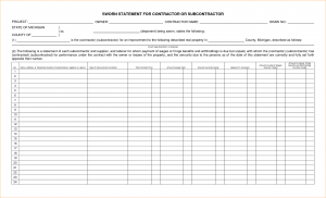 blank pay stub sworn construction statement