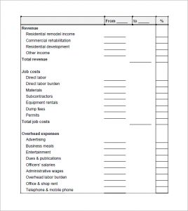 blank profit and loss statement pdf profit and loss statement image