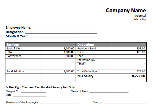 blank receipt form