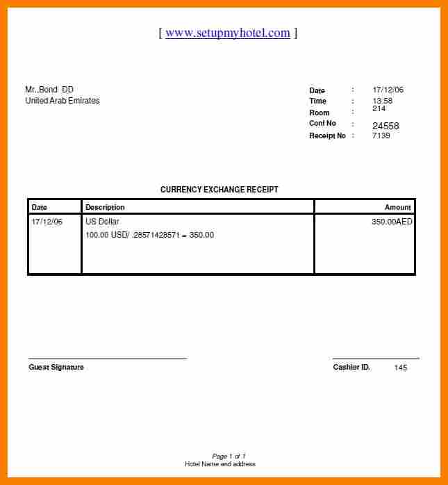 blank receipt template