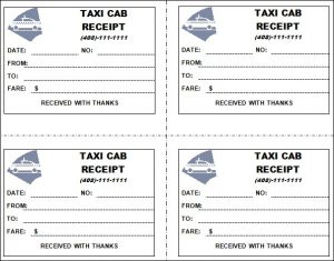 blank receipt template taxi receipt image