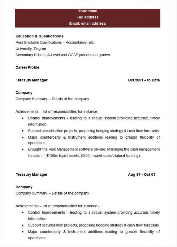 blank resume template