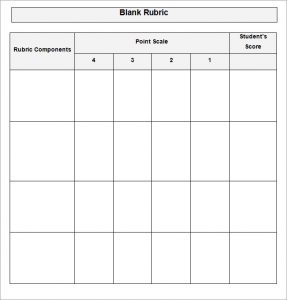 Blank Rubric Template | Template Business