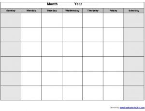 blank schedule template