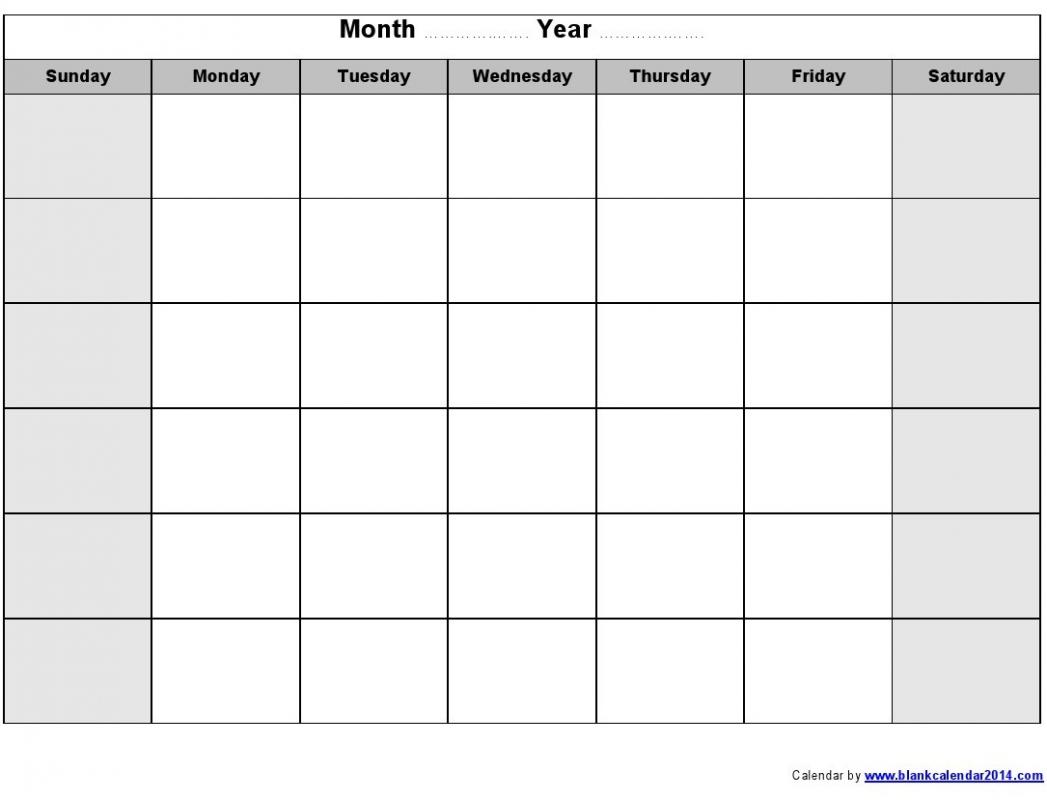 blank schedule template