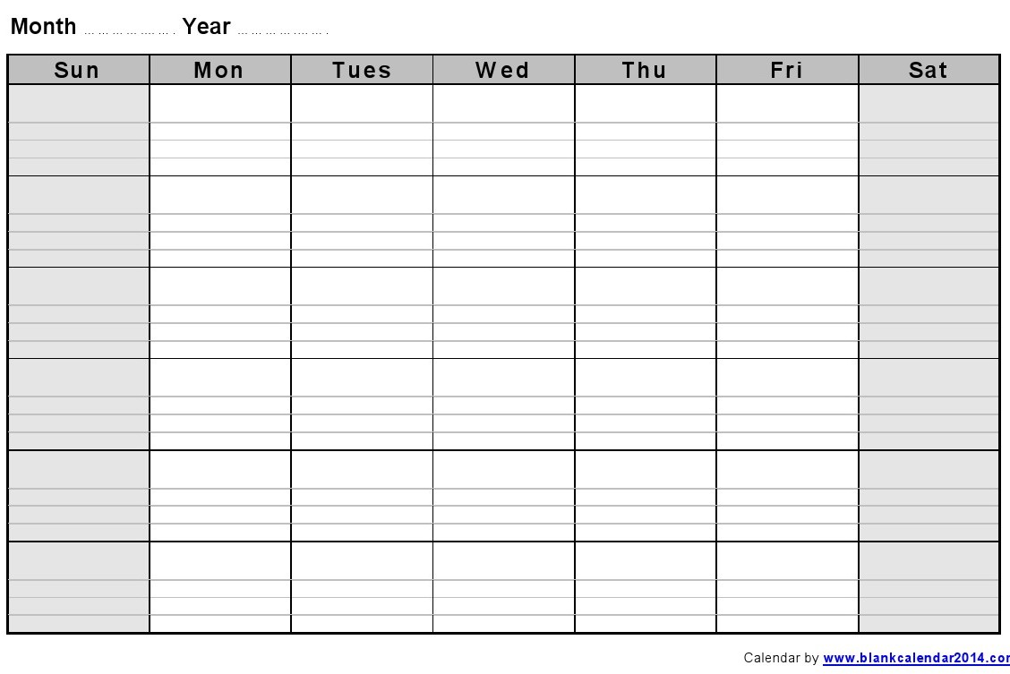 blank schedule template