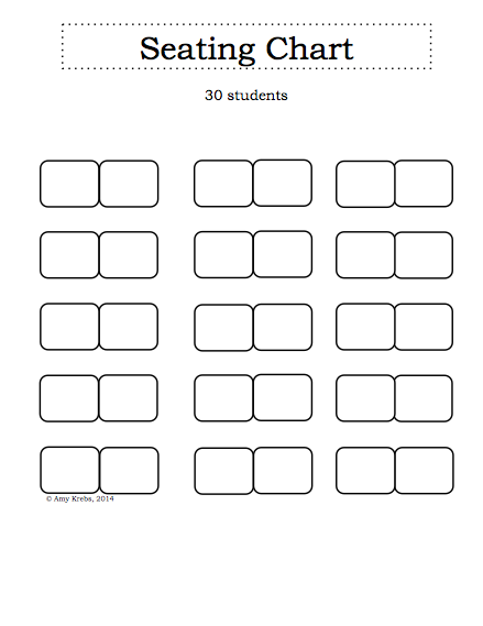 Blank Seating Chart | Template Business