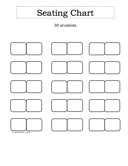 Blank Seating Chart Template Business