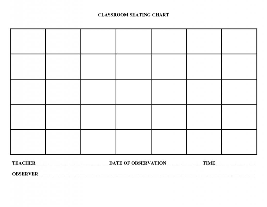 Blank Seating Chart Template Business