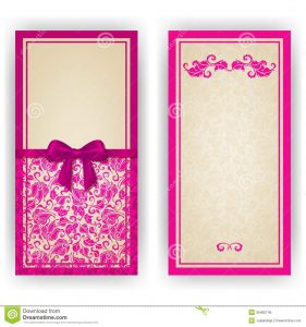 blank wedding invitation templates elegant vector template luxury invitation card lace ornament bow place text floral elements ornate background