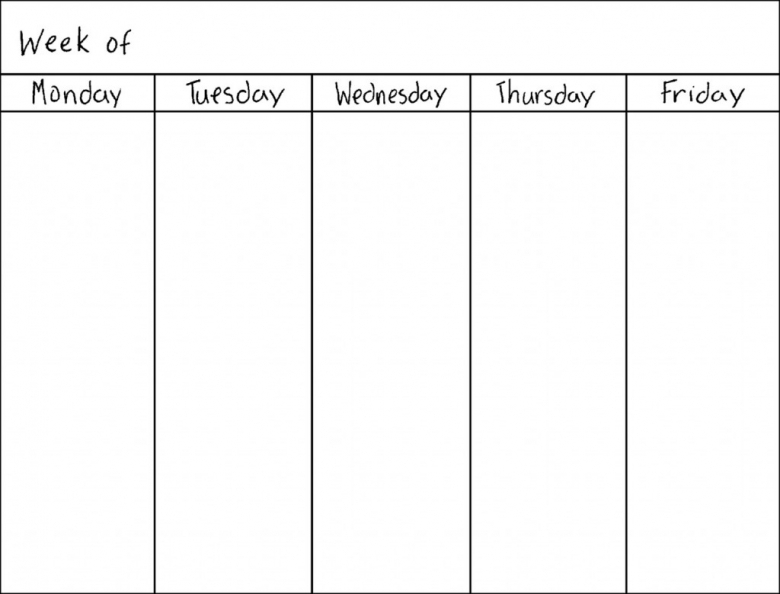 blank work schedule