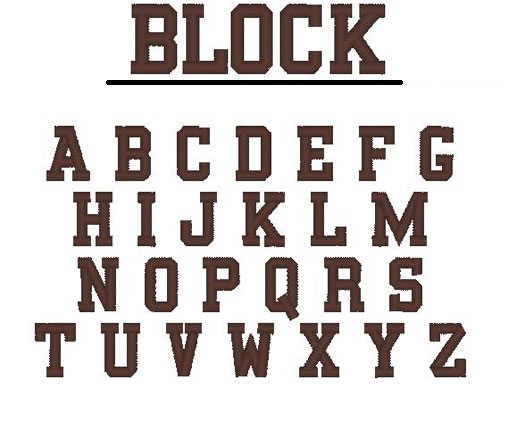 Block Lettering Font Template Business